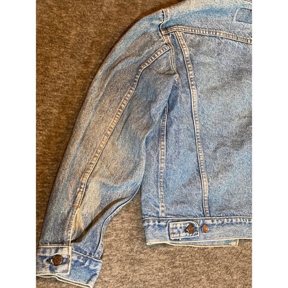 Vintage 80s Levis Jacket Trucker Denim reverts Jean 70506-0214 Women 40 - Picture 15 of 16